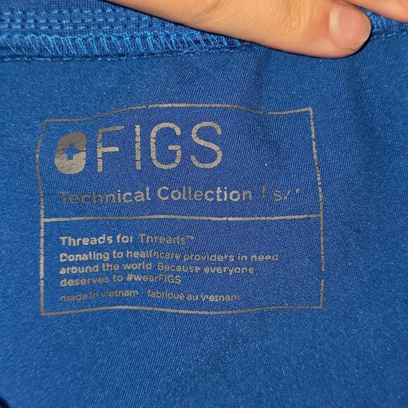 Figs Royal Blue Set Rafaela Oversized Top Zamora Jogger Pants Size S - Picture 16 of 16
